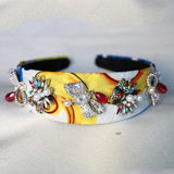 Vintage Baroque Pear Hairband with Rhinestone Bow