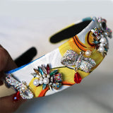 Vintage Baroque Pear Hairband with Rhinestone Bow