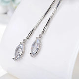 Vintage Lady Crystal Snowflake Flower 925 Silver Necklace Christmas Women