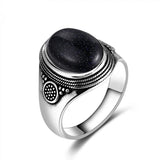 Vintage Sandstone Wedding Ring Punk Style Female Party Anniversary Gift