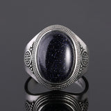 Vintage Sandstone Wedding Ring Punk Style Female Party Anniversary Gift