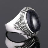 Vintage Sandstone Wedding Ring Punk Style Female Party Anniversary Gift