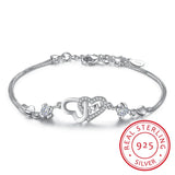 Charm Women 925 Silver Bracelets Crystal Purple Female Accessories
