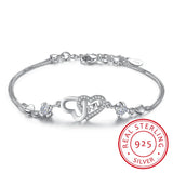 Crystal Purple Silver Bracelet Wedding Jewelry
