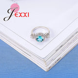 CZ Wedding Engagement Ring 925 Silver Anniversary Anillos Bague