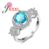 CZ Wedding Engagement Ring 925 Silver Anniversary Anillos Bague