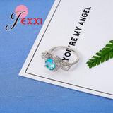 CZ Wedding Engagement Ring 925 Silver Anniversary Anillos Bague