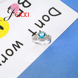 CZ Wedding Engagement Ring 925 Silver Anniversary Anillos Bague