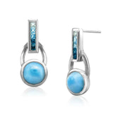 925 Silver Larimar Women Pendant Necklace for Engagement