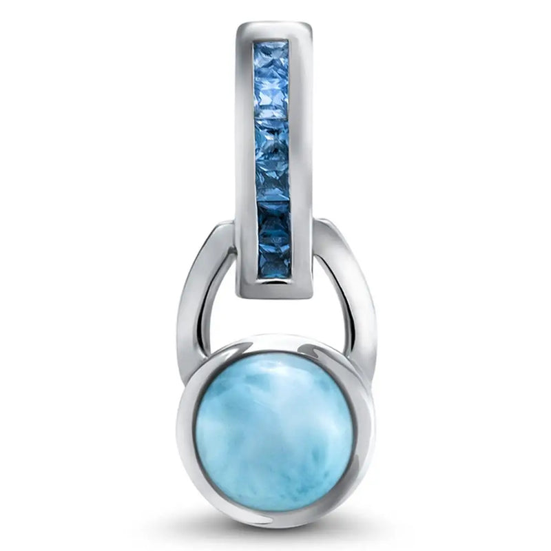 925 Silver Larimar Women Pendant Necklace for Engagement