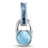 925 Silver Larimar Women Pendant Necklace for Engagement