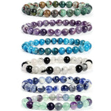 Purple Quartz Fluorite Beads Bracelet for Women