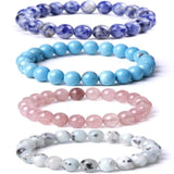 Purple Quartz Fluorite Beads Bracelet for Women