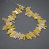 Yellow Quartz Bead Healing Pendant Necklace Stone