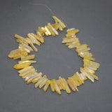 Yellow Quartz Bead Healing Pendant Necklace Stone