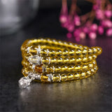 Charm Yoga Tibetan Buddhist Purple Crystal Bracelet