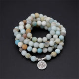 Charm Yoga Tibetan Buddhist Purple Crystal Bracelet