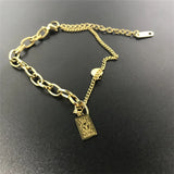 Constellation Square Plate Pendant Bracelet Anklet Couple Fishion DIY Gift