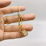 Constellation Square Plate Pendant Bracelet Anklet Couple Fishion DIY Gift