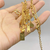 Constellation Square Plate Pendant Bracelet Anklet Couple Fishion DIY Gift