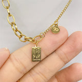 Constellation Square Plate Bracelet Anklet DIY Gift