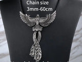 Men's Stainless Steel Dragon Phoenix Pendant Necklace