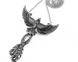 Men's Stainless Steel Dragon Phoenix Pendant Necklace
