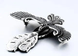 Men's Stainless Steel Dragon Phoenix Pendant Necklace