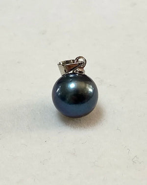 10mm Natural Sea Tahitian Round Pearl Pendant