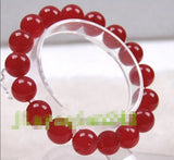 Red Round Beads Bracelet 12mm