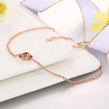 14K Heart Shape Bracelet for Women Adjustable Chain Love Gift