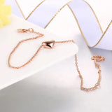 14K Heart Shape Bracelet for Women Adjustable Chain Love Gift