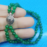 Green Faceted Jade Abacus Beads Bracelet 7.5 Inch Fine Jewelry