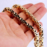 5mm Byzantine Box Chain Stainless Steel Mens Boys Necklace