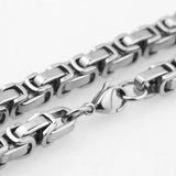 5mm Byzantine Box Chain Stainless Steel Mens Boys Necklace