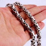 5mm Byzantine Box Chain Stainless Steel Mens Boys Necklace