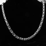 5mm Byzantine Box Chain Stainless Steel Mens Boys Necklace