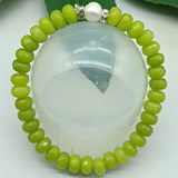Green Peridot & Freshwater Pearl Bracelet 7.5inch Women's Jewelry