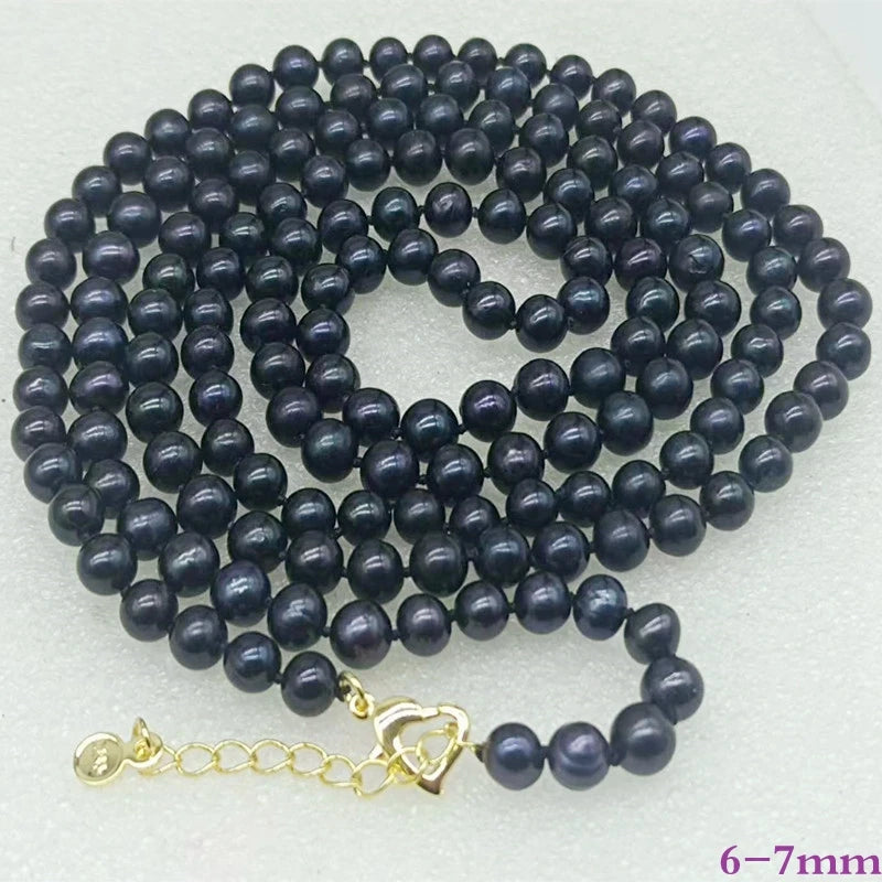 6-7mm Freshwater Cultured Pearl Necklace 48 Inch Jewelry