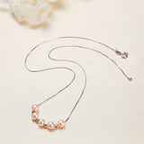 Natural Purple Round Necklace Women Jewelry Chain Necklace