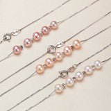 Natural Purple Round Necklace Women Jewelry Chain Necklace