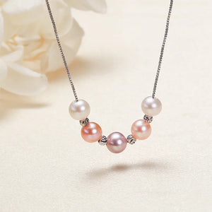 Natural Purple Round Necklace Women Jewelry Chain Necklace