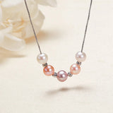 Natural Purple Round Necklace Women Jewelry Chain Necklace