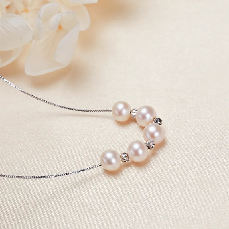 Natural Purple Round Necklace Women Jewelry Chain Necklace