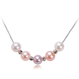 Natural Purple Round Necklace Women Jewelry Chain Necklace