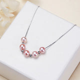 Natural Purple Round Necklace Women Jewelry Chain Necklace