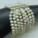 8-Row 6-7mm Freshwater Pearl Bracelet 7.5 Inch