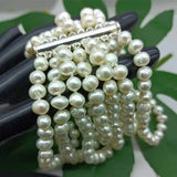 8-Row 6-7mm Freshwater Pearl Bracelet 7.5 Inch