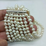 8-Row 6-7mm Freshwater Pearl Bracelet 7.5 Inch