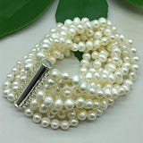 8-Row 6-7mm Freshwater Pearl Bracelet 7.5 Inch